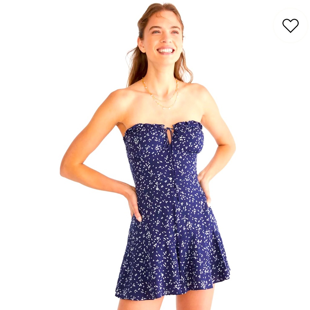 Aeropostale Navy Blue Floral Jumpsuit